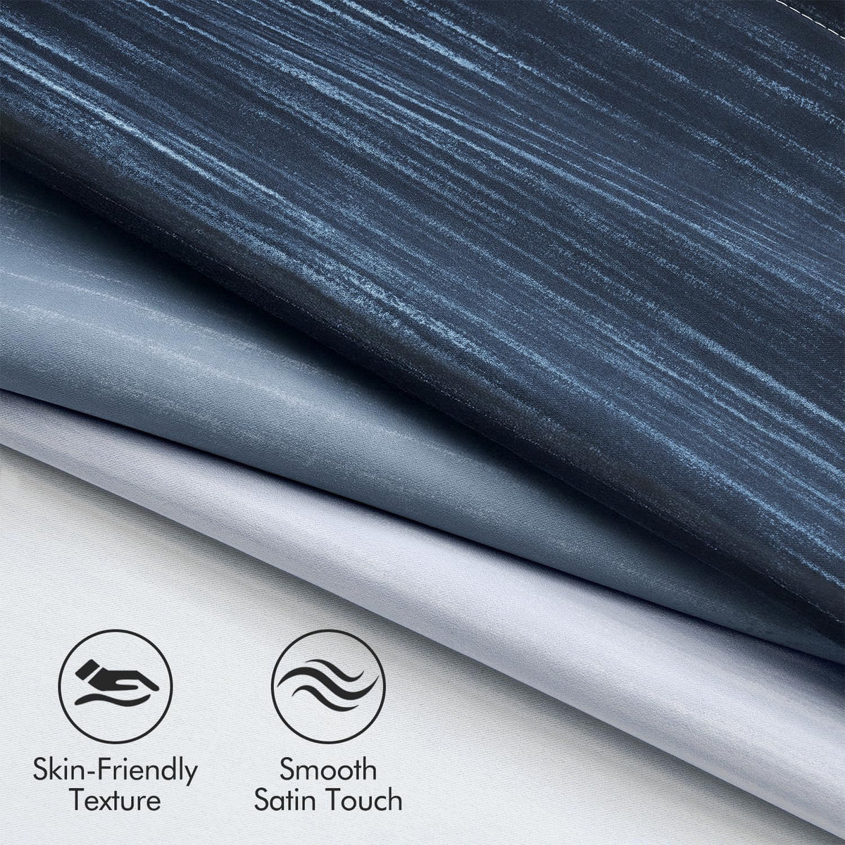 miulee navy blue and greyish white ombre blackout, side view