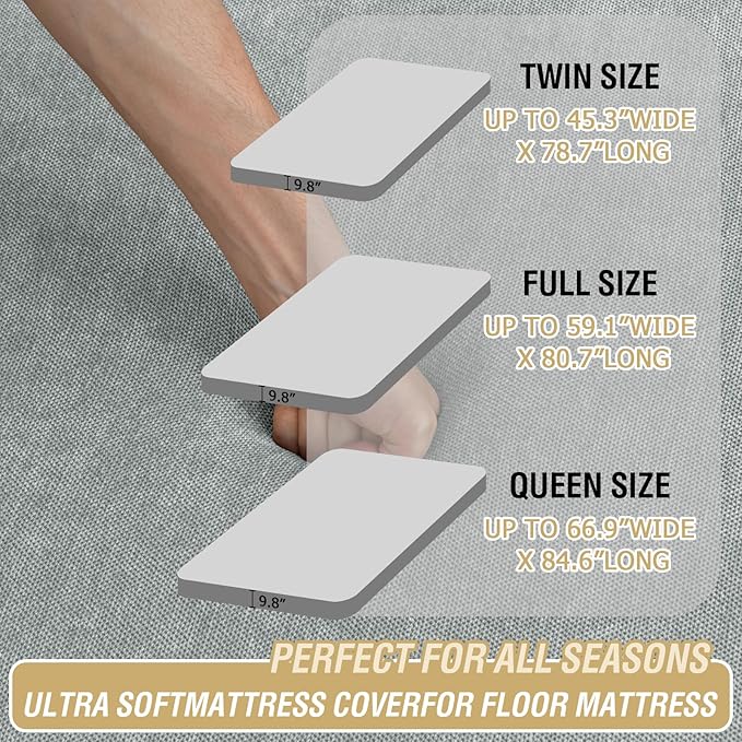 H.VERSAILTEX Twin Size Armless Futon Mattress Covers - Image 2