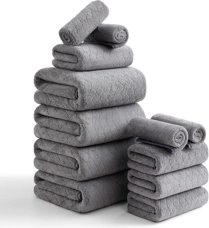 hailea luxury bath towels set - 12 piece, main product view