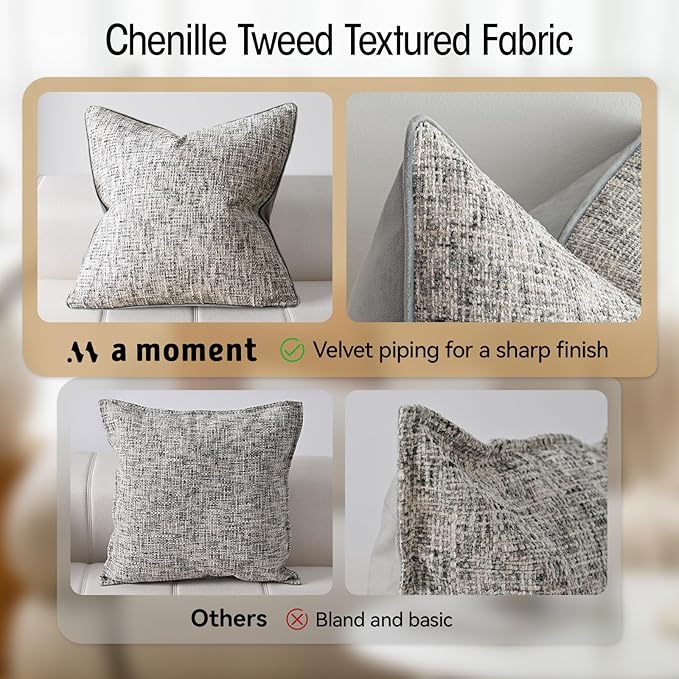 a moment Grey Reversible Pillow Covers 2 Pack - Image 3