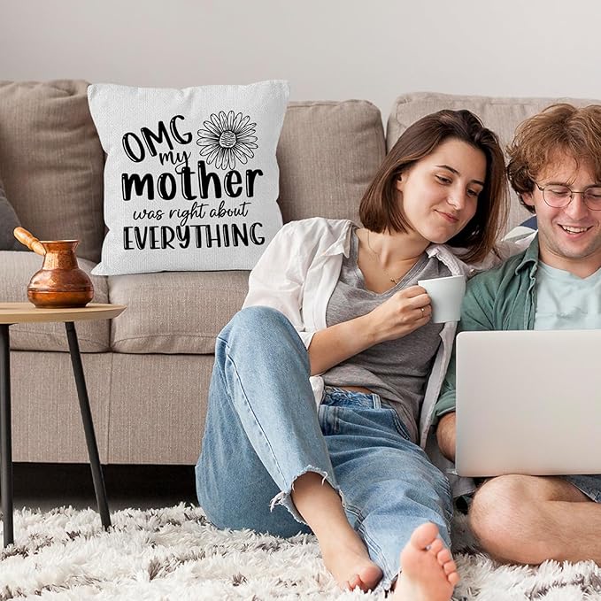Mother Gifts Throw Pillow Covers 18X18, OMG My Mother was Right About - Image 4