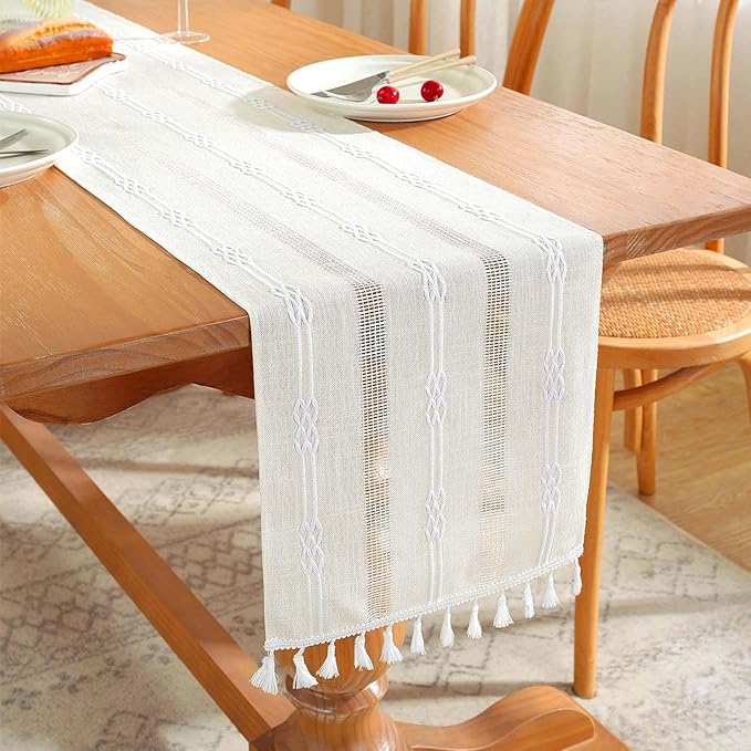 Farmhouse Table Runner, Rustic Cutout Table Runners - Image 2