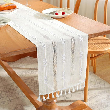 Farmhouse Table Runner, Rustic Cutout Table Runners - Image 2
