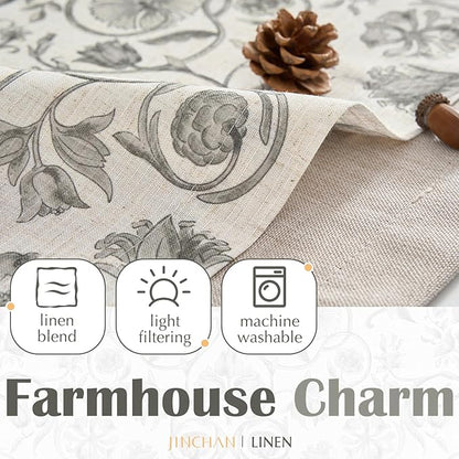 jinchan Linen Valance Kitchen Curtain - Image 4
