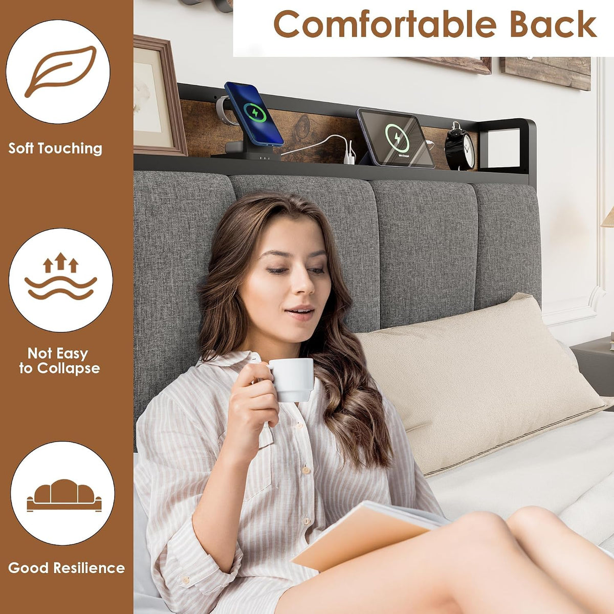 gaomon twin size bed frame with 2 drawers, package contents