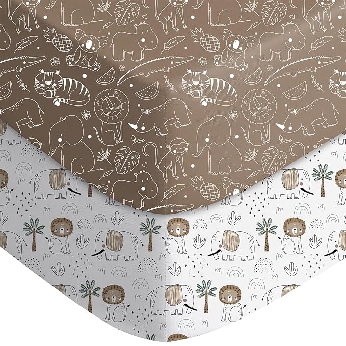 Pack and Play Sheets Fitted, Mini Crib Sheets 2-Pack by Unknown