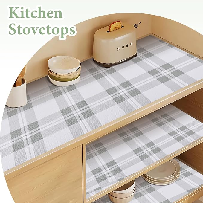 Drawer and Shelf Liner for Kitchen Cabinet: 17 in X 20 Ft Non Slip Waterproof - Image 3