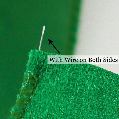MEEDEE Emerald Green Velvet 1 Inch Green Wired Ribbon 25 Yards Crushed - Image 3