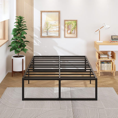 lutown-teen queen bed frame 18 inch with heavy, main product view