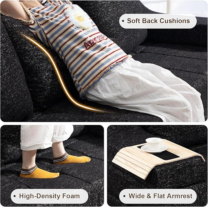 MEISSALIVVE Pull Out Sofa Bed, Queen Size Sleeper Sofa Bed - Image 6
