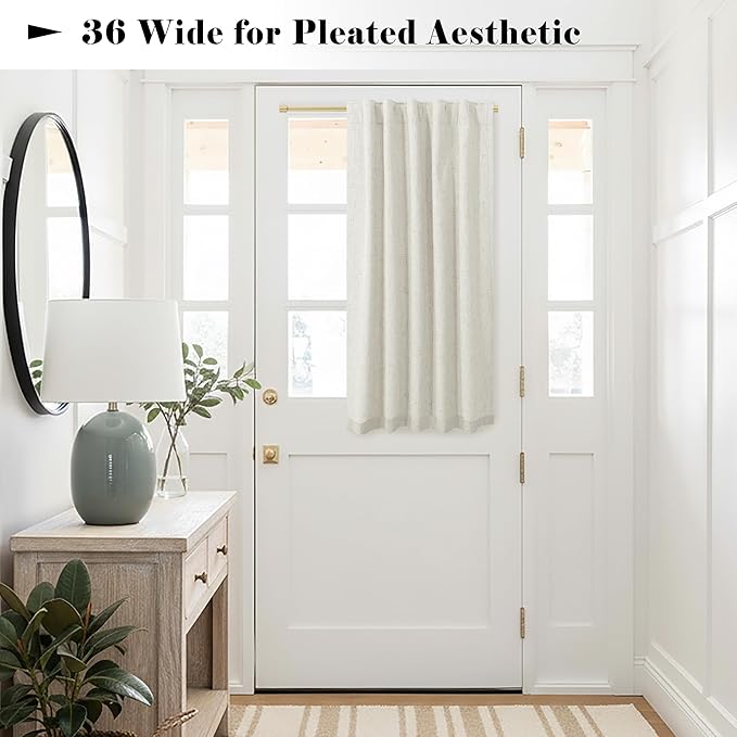 KOUFALL Linen Half French Door Curtains - Image 2