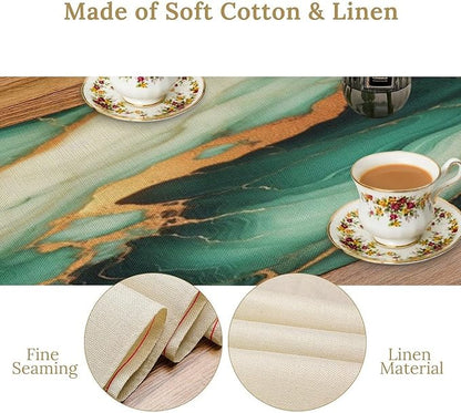 Marble Print Table Runner, Modern Fashion Style Abstract Table Runner - Image 5