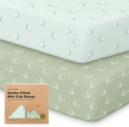 2-Pack Mini Crib Sheets Fitted by KeaBabies