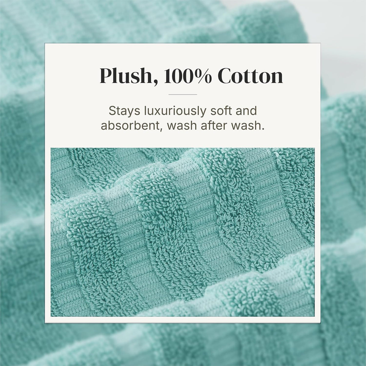 modern threads 6 piece bath towel set – showing dimensions
