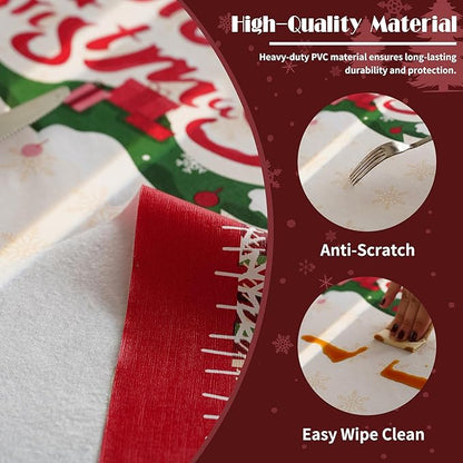 Christmas Rectangle Table Cloth, 100% Waterproof Tablecloth, Christmas - Image 3