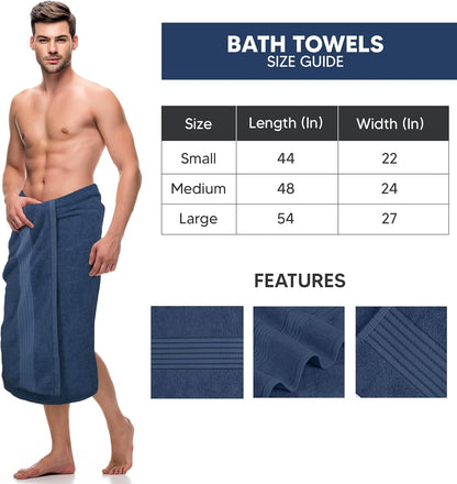 utopia towels luxurious bath towels set, 27x54 in, side view