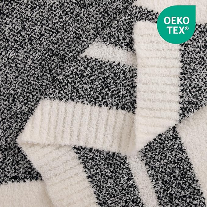 NEXHOME PRO Stripe Throw Blanket, Knit Blanket - Image 3
