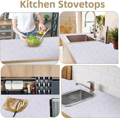 Shelf Liners for Kitchen Cabinets Non Adhesive Shelf Liner Paper Non-Slip - Image 6