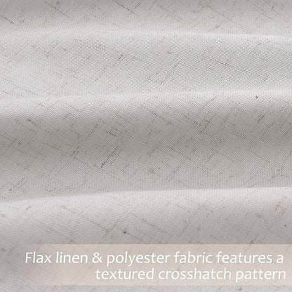 Champagne 100% Blackout Pinch Pleated Linen Curtains 108 Inches Long - Image 4