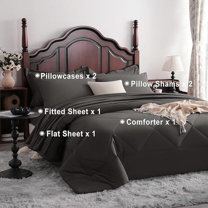 NTBAY Queen Comforter Set with Sheets, 7 Pieces Soft and Breathable Queen - Image 4