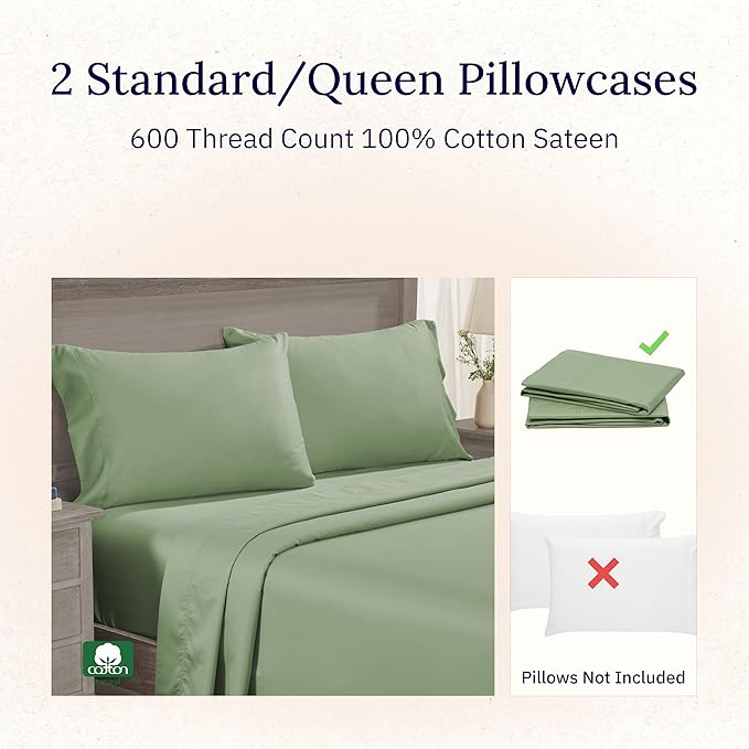 California Design Den Hotel Quality Standard Pillow Cases Set of 2 - Image 3