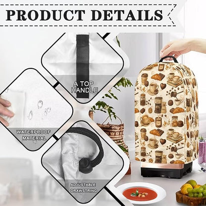 Croissants Coffee Blender Dust Cover Kitchen Appliance Oil-Proof Food Processor - Image 4
