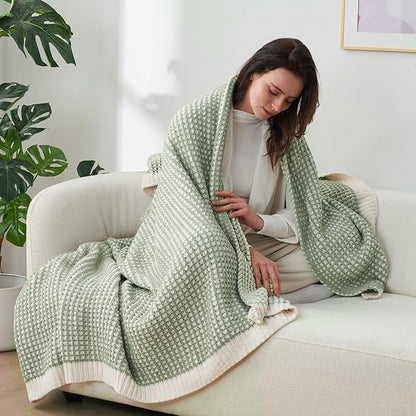 Amélie Home Waffle Chenille Throw Blanket - Image 3