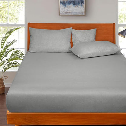 ROYALE LINENS 300 Thread Count 100% Long Staple Combed Cotton Fitted Sheet Queen - Image 5