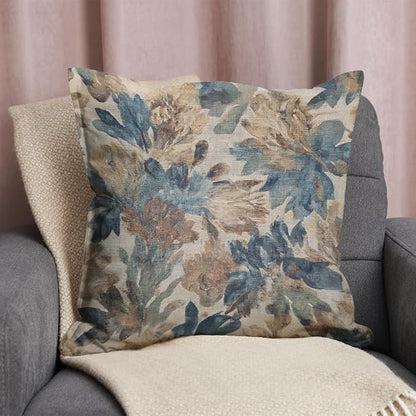 Bohemian Pillow Covers | Vintage Floral & Carpet Design | Double Sided Blue - Image 3