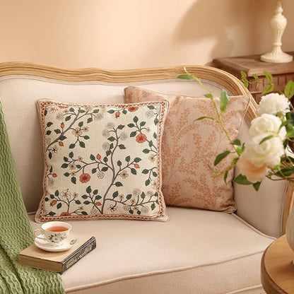 ISAENNE Design Linen Classic Throw Pillow Covers 18"x18", French Farmhouse - Image 6
