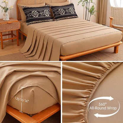 western queen comforter set, 7 pieces black brown showing dimensions