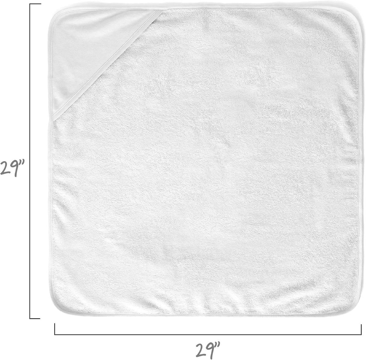 butterblu harper - 100% organic cotton hooded towels showing dimensions