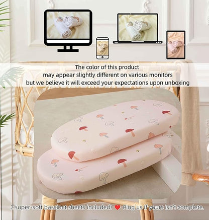 SDY Jersey Mushroom Bassinet Sheets - Image 7