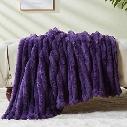NEWCOSPLAY Super Soft Twin Blanket Purple Premium Silky Flannel Fleece 3D - Image 6
