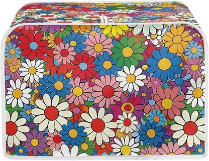 Daisy Flowers Printed Toaster Cover 4 Slice Wide Slot, Washable Kitchen by Baxinh