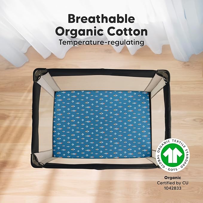 2-Pack Mini Crib Sheets Fitted - Image 2