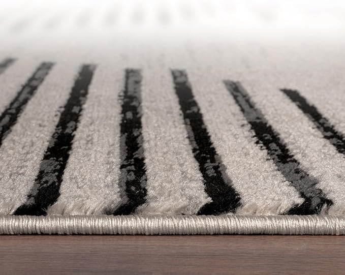 Rugshop Bohemian Stripe Stain Resistant High Traffic Living Room Kitchen - Image 3