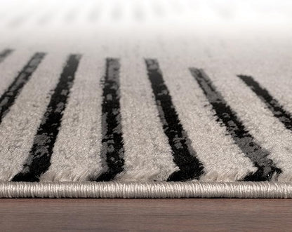 Rugshop Bohemian Stripe Stain Resistant High Traffic Living Room Kitchen - Image 3