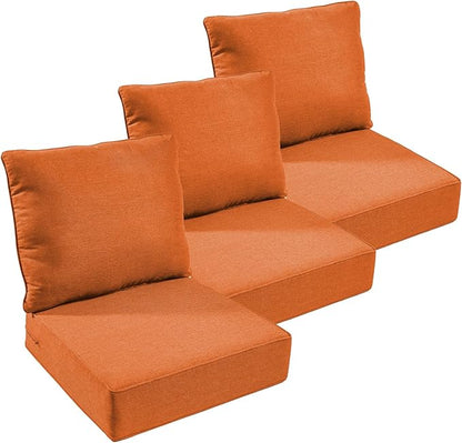 Outdoor Chair Cushions Set of 3, Waterproof 24x24 Patio Chair Cushion, Couch by moosprr