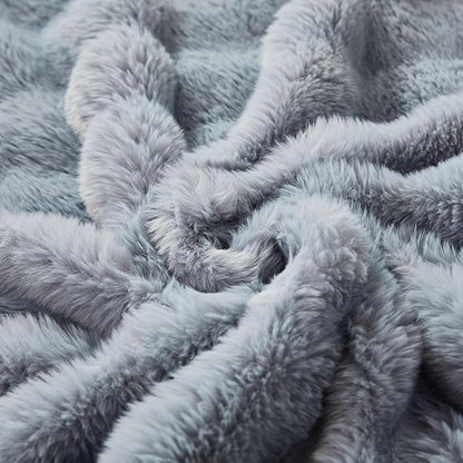 Faux Fur Throw Blanket for Couch Cozy Fuzzy Soft Plush Thick Fluffy Fleece - Image 3