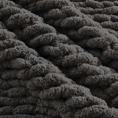 Carriediosa Chunky Knit Throw Blanket 50" X 60", 100% Hand Made Large Chenille - Image 7