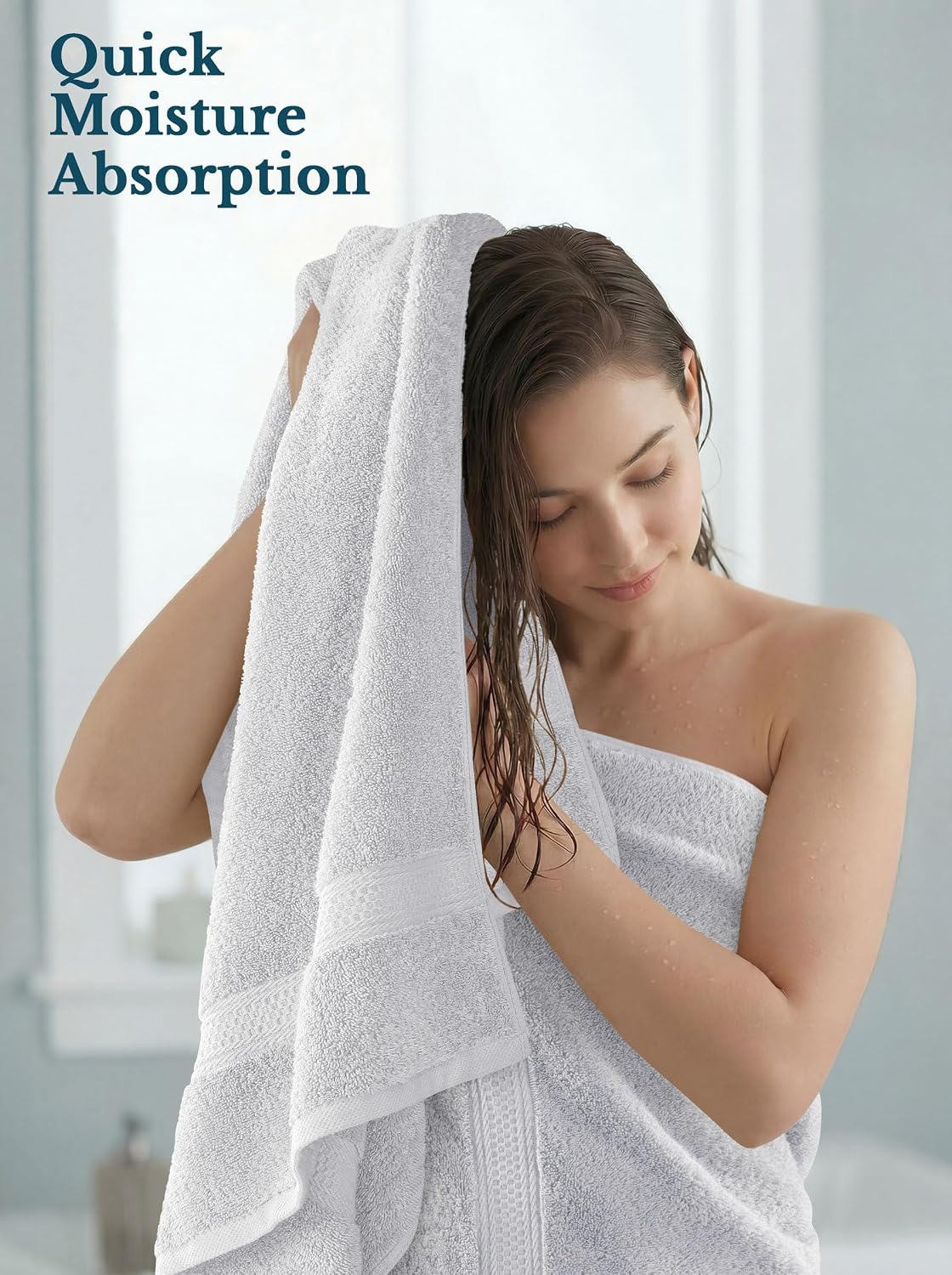 utopia towels 4 pack premium bath towels, 27x54, package contents