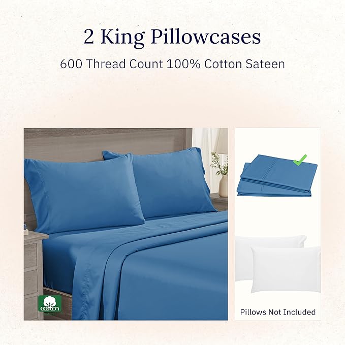 King Size Pillows Cases Set of 2 - Image 3