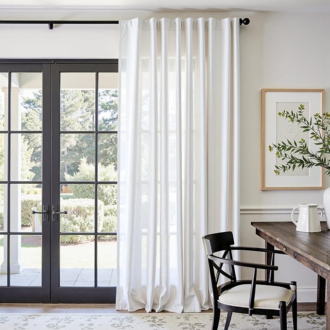jinchan Linen Blend Curtain 96 inch Length 1 Panel by JINCHAN
