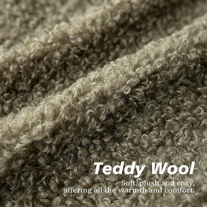 Foindtower Set of 2 Curly Teddy Wool Pillow Covers Decorative Boucle Textured - Image 2