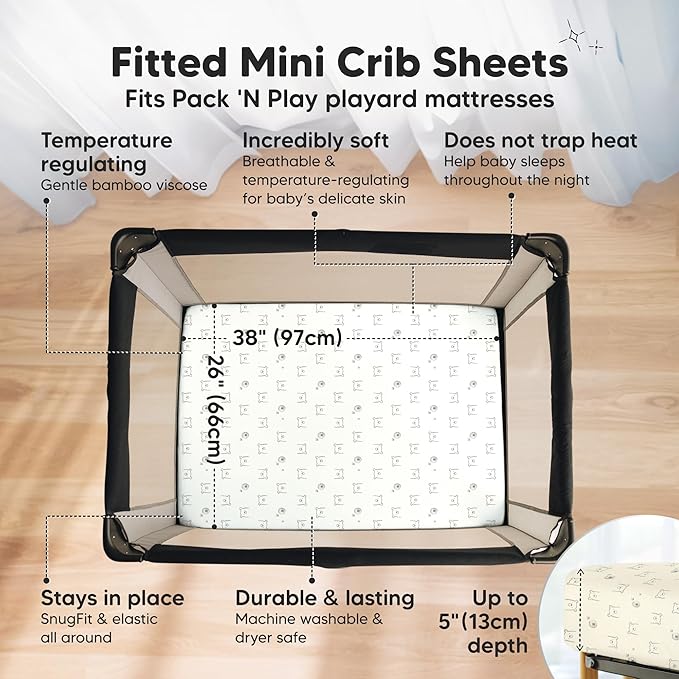 Pack and Play Sheets Fitted - Image 2