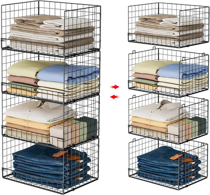 yociyoga 4-tier stackable closet organizers and storage shelves, main product view