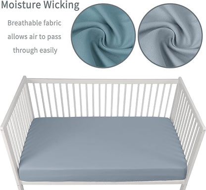 Baby Crib Sheets for Boys Girls, 2 Pack Fitted Crib Sheet for Standard Crib and - Image 2