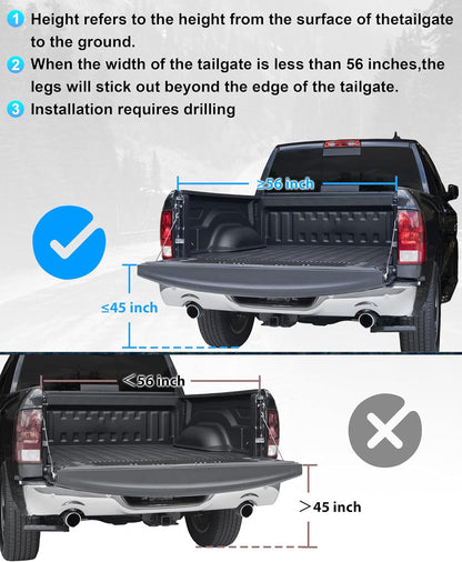 rotatable universal pickup truck tailgate ladder, 600-lb capacity on a desk or shelf