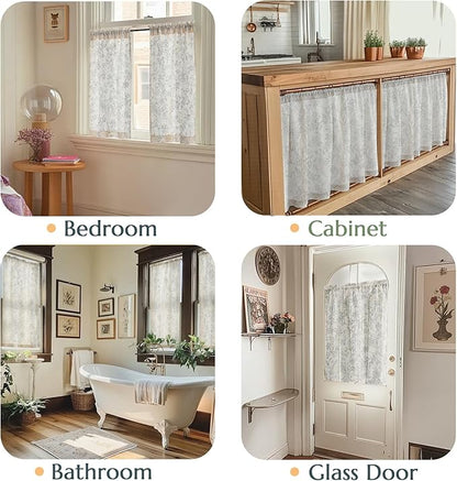 jinchan Floral Kitchen Curtains - Image 4